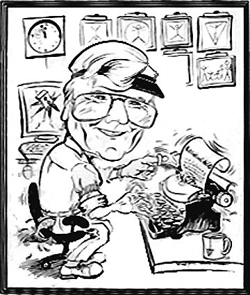 Cartoon Caricature Art of Jim Bard - CTV-CFTO News Editor